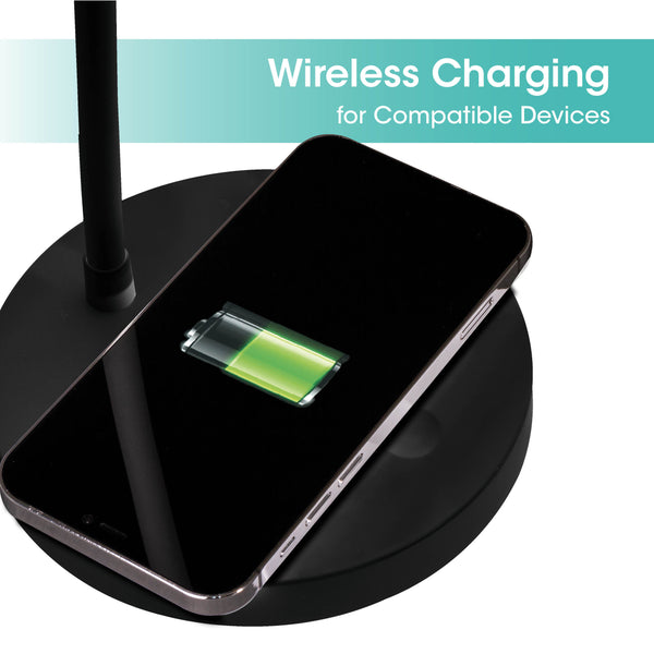 Ottlite Good Housekeeping By OttLite Circular LED Desk Lamp With Wireless Charging