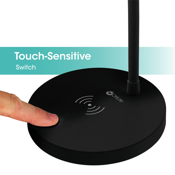 Ottlite Good Housekeeping By OttLite Circular LED Desk Lamp With Wireless Charging