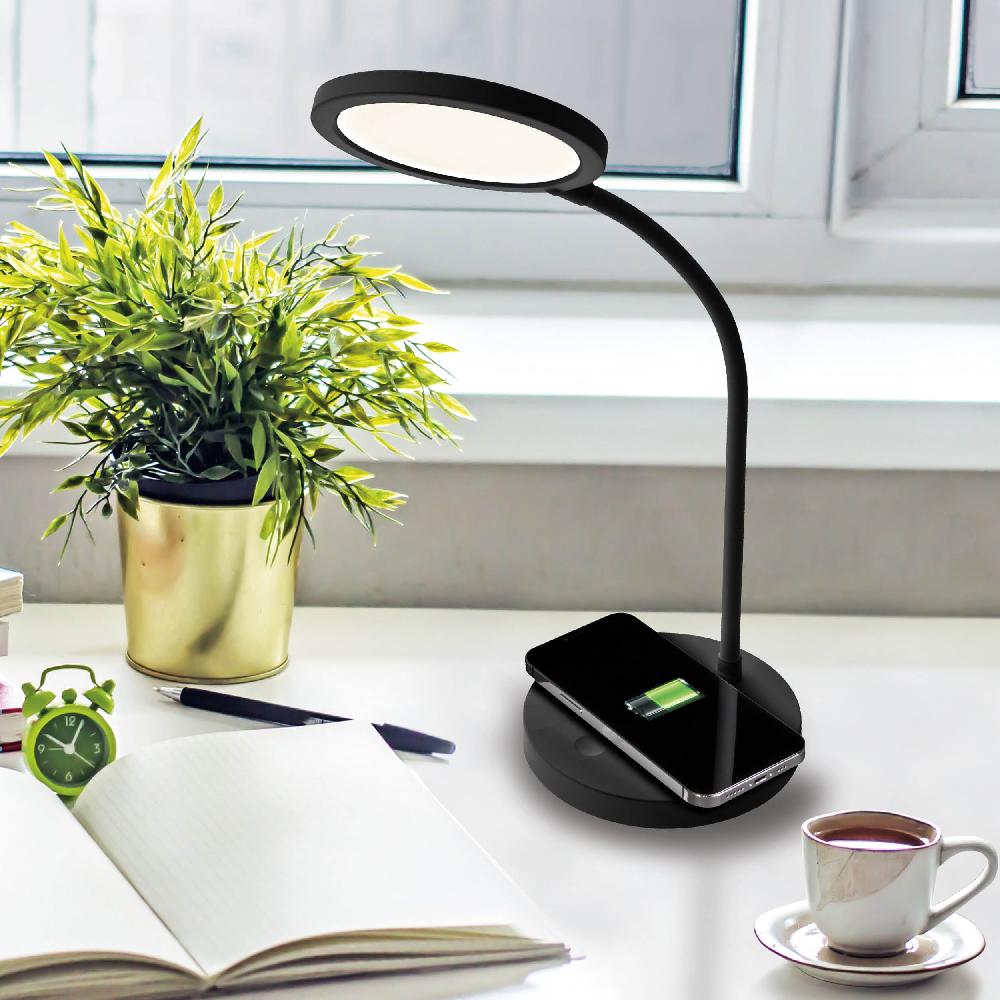ottlite Good Housekeeping by OttLite Circular LED Desk Lamp with Wireless Charging