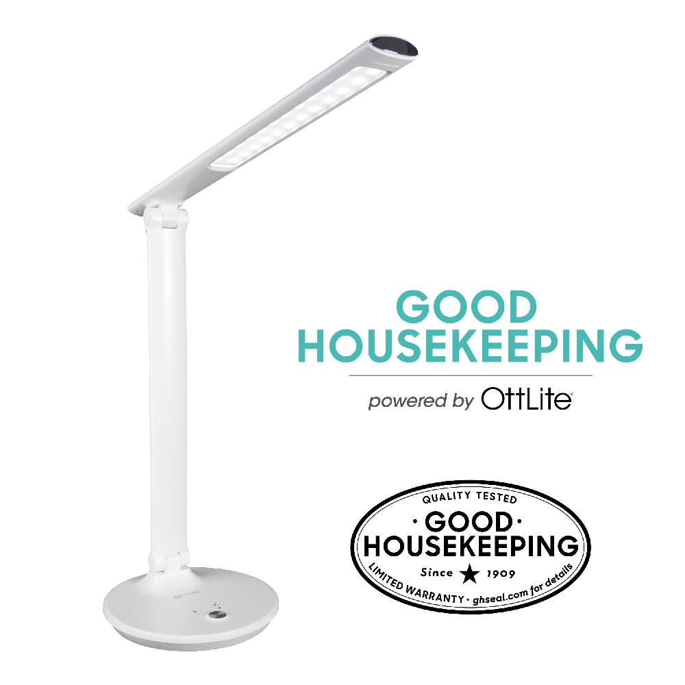 ottlite Good Housekeeping by OttLite Sanitizing Desk Lamp with USB Charging