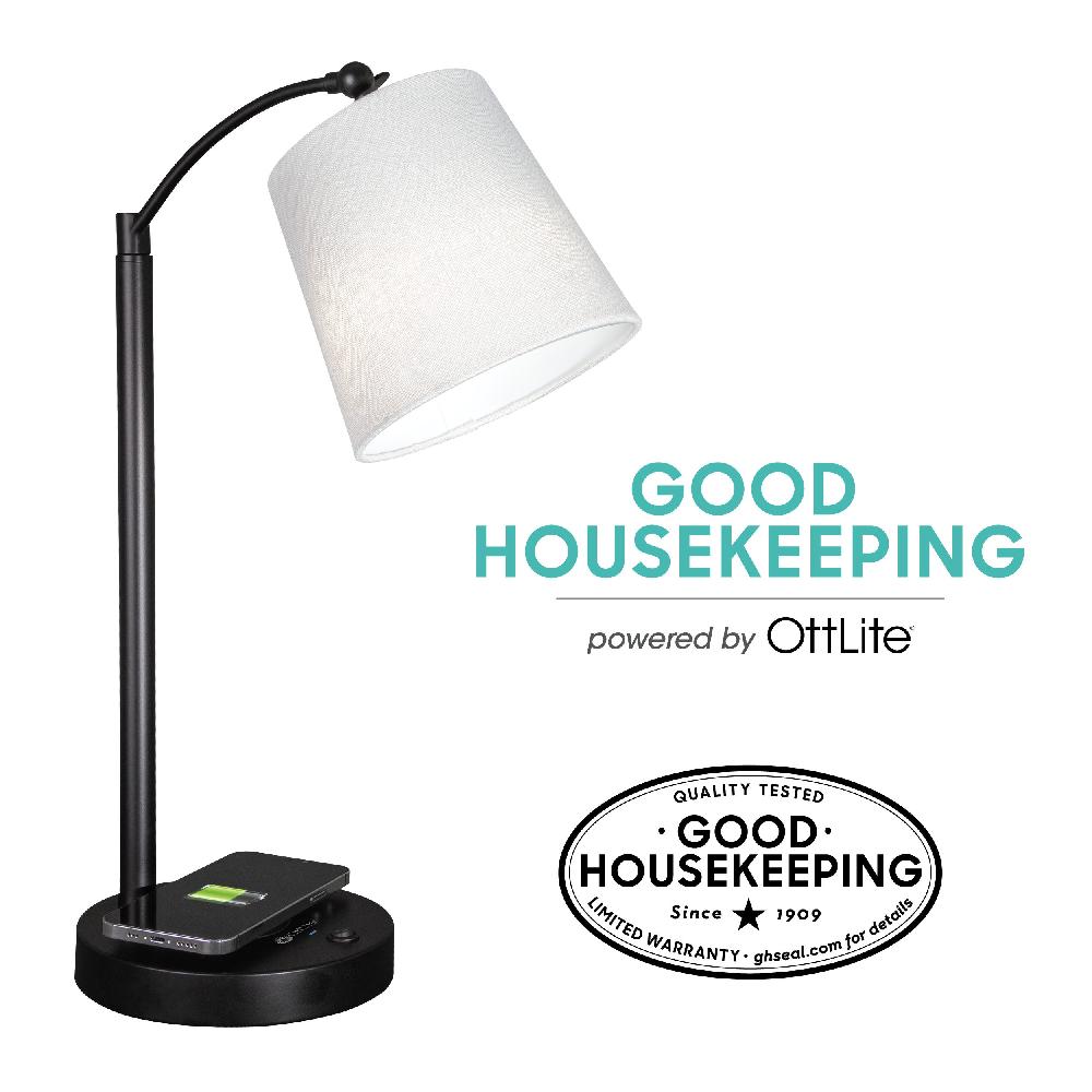 ottlite Good Housekeeping by OttLite Table Lamp with Wireless Charging