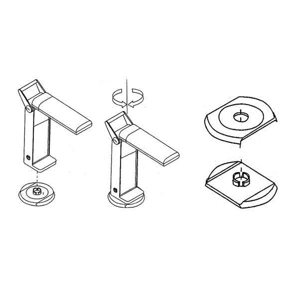 Ottlite Gray Swivel Base For 13w Task Lamp And 13w Magnifier Task Lamp