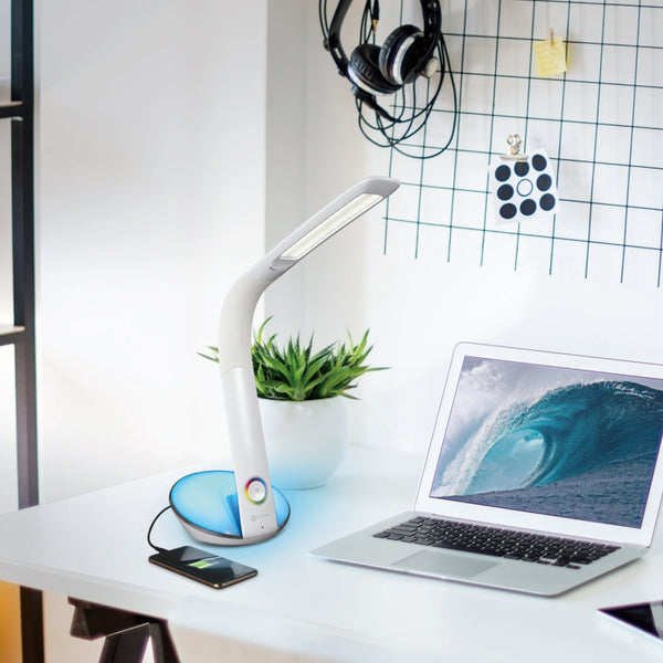 Ottlite LED Desk Lamp With Color Changing Base And USB