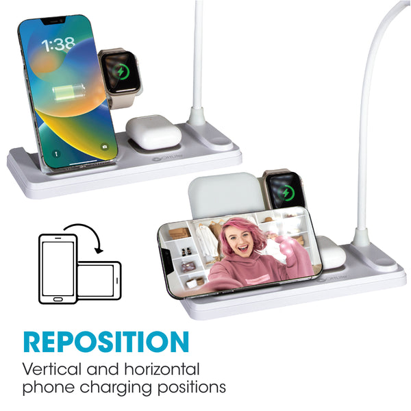 Ottlite LED Desk Light With Multi-Device Charging Station