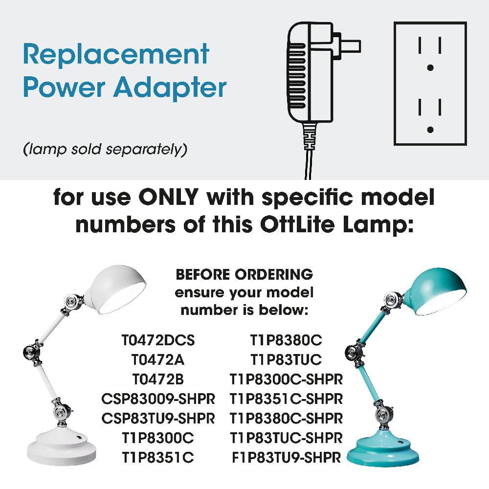 ottlite Adapter for OttLite Parker LED Desk Lamp