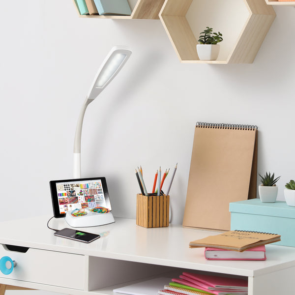 Ottlite LED Desk Lamp With Charging Station