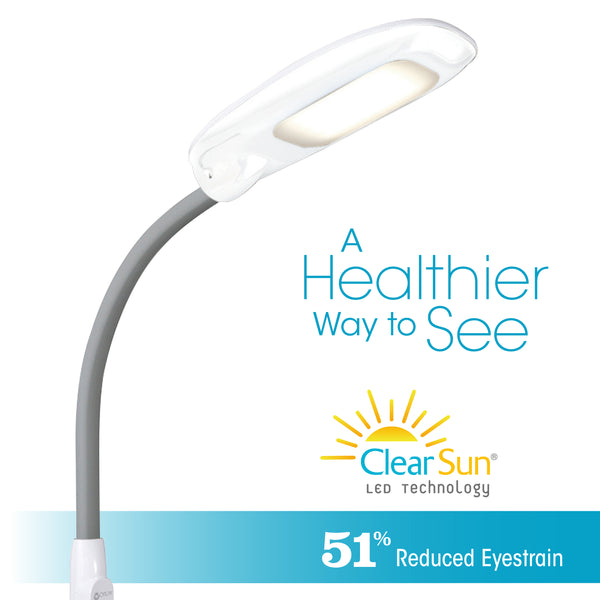 Ottlite LED Floor Lamp With USB And Tablet Stand