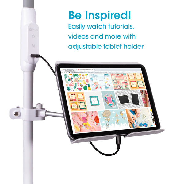 Ottlite LED Floor Lamp With USB And Tablet Stand