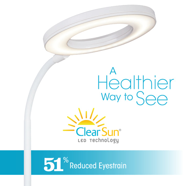 Ottlite Rechargeable LED Ring Desk Lamp