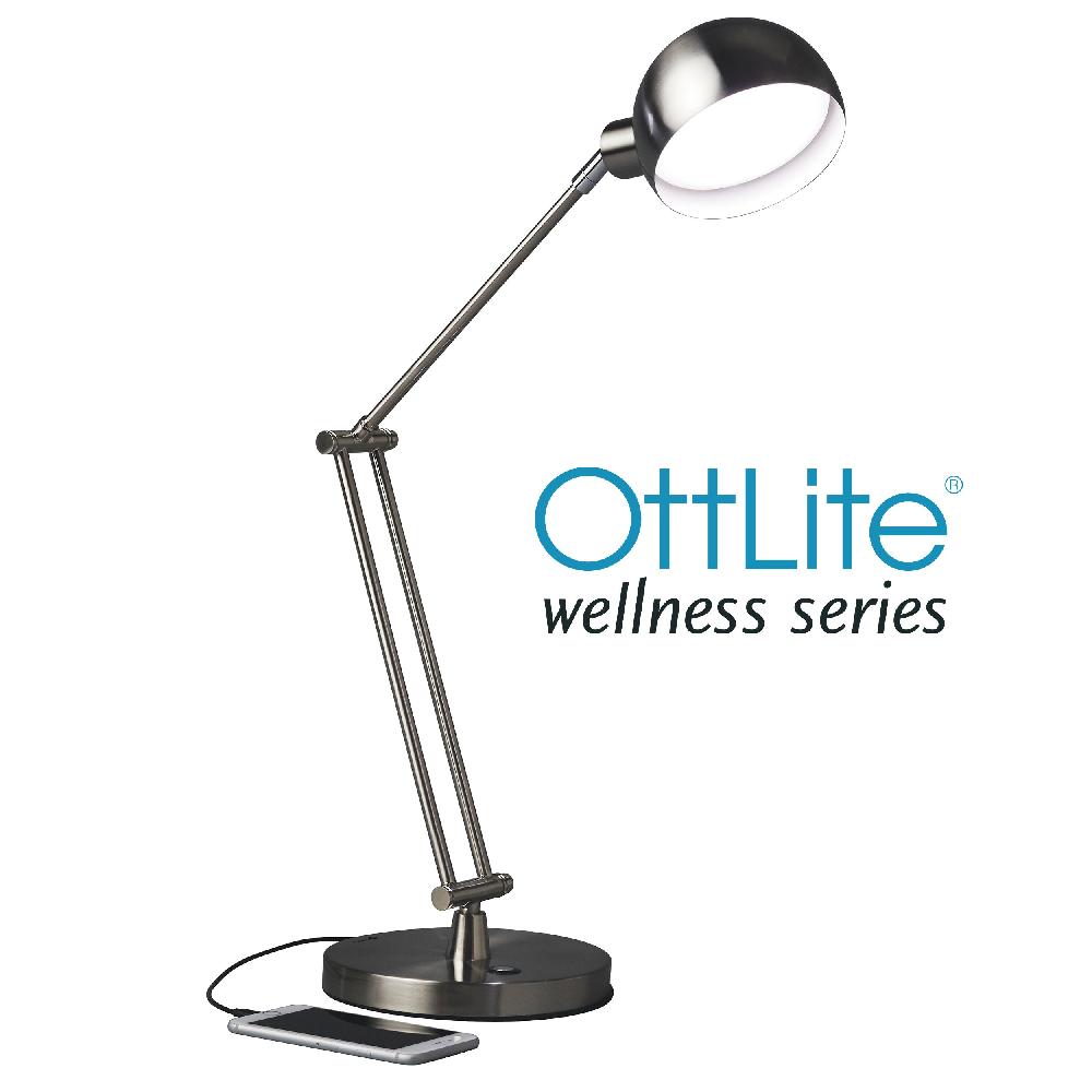 ottlite Refine LED Desk Lamp - Brushed Nickel