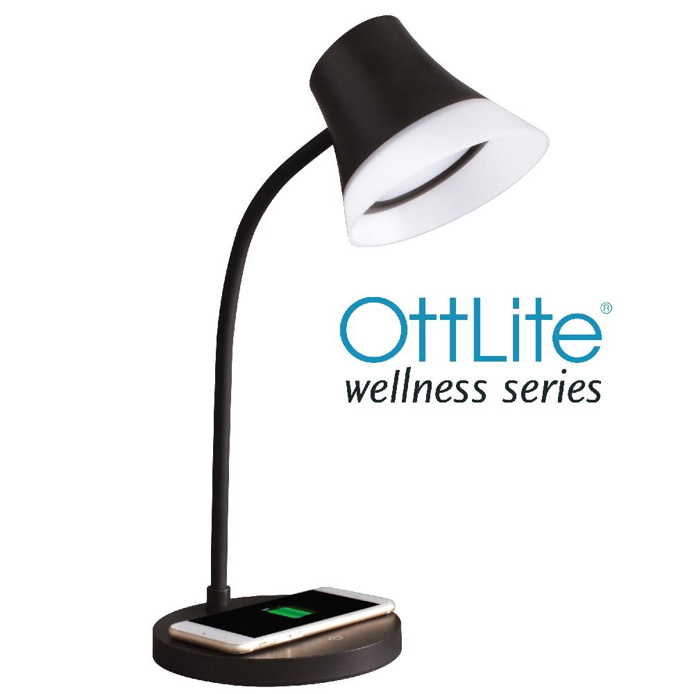 ottlite Shine LED Desk Lamp with Wireless Charging