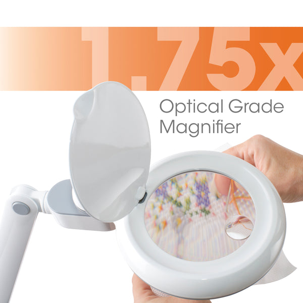 Ottlite Space-Saving LED Magnifier Desk Lamp