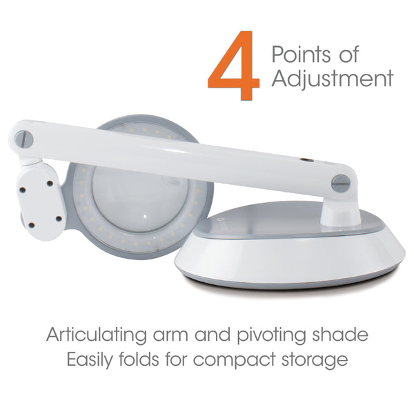 Ottlite Space-Saving LED Magnifier Desk Lamp