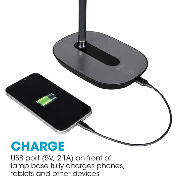 Ottlite Strive LED Desk Lamp With USB Charging