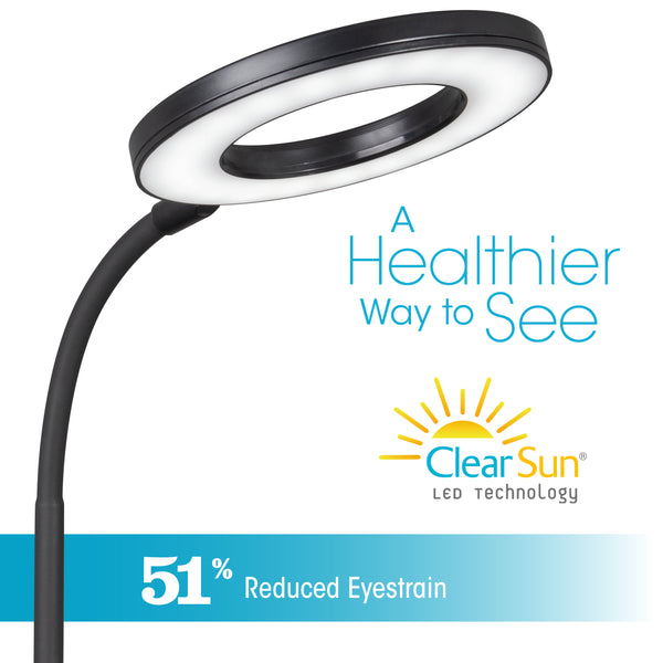 Ottlite Vibe Rechargeable LED Ring Desk Lamp