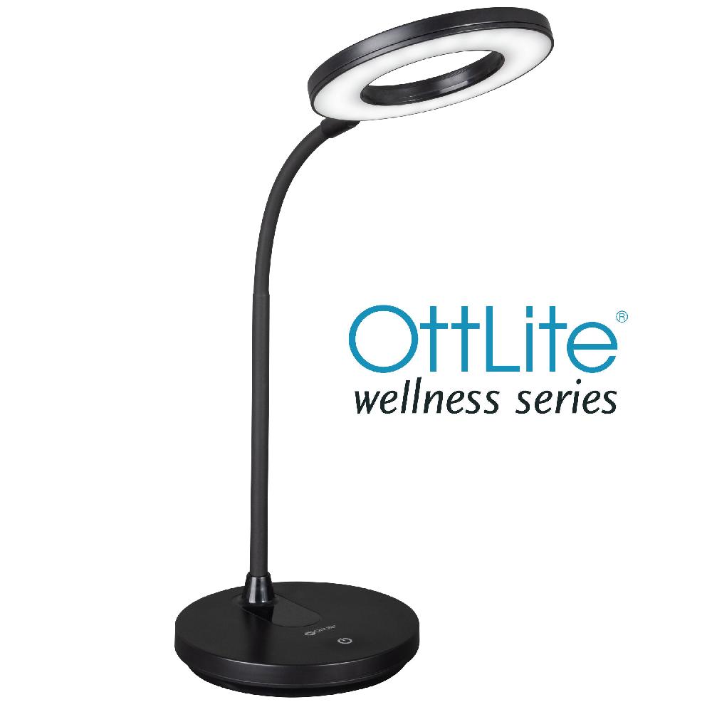 ottlite Vibe Rechargeable LED Ring Desk Lamp