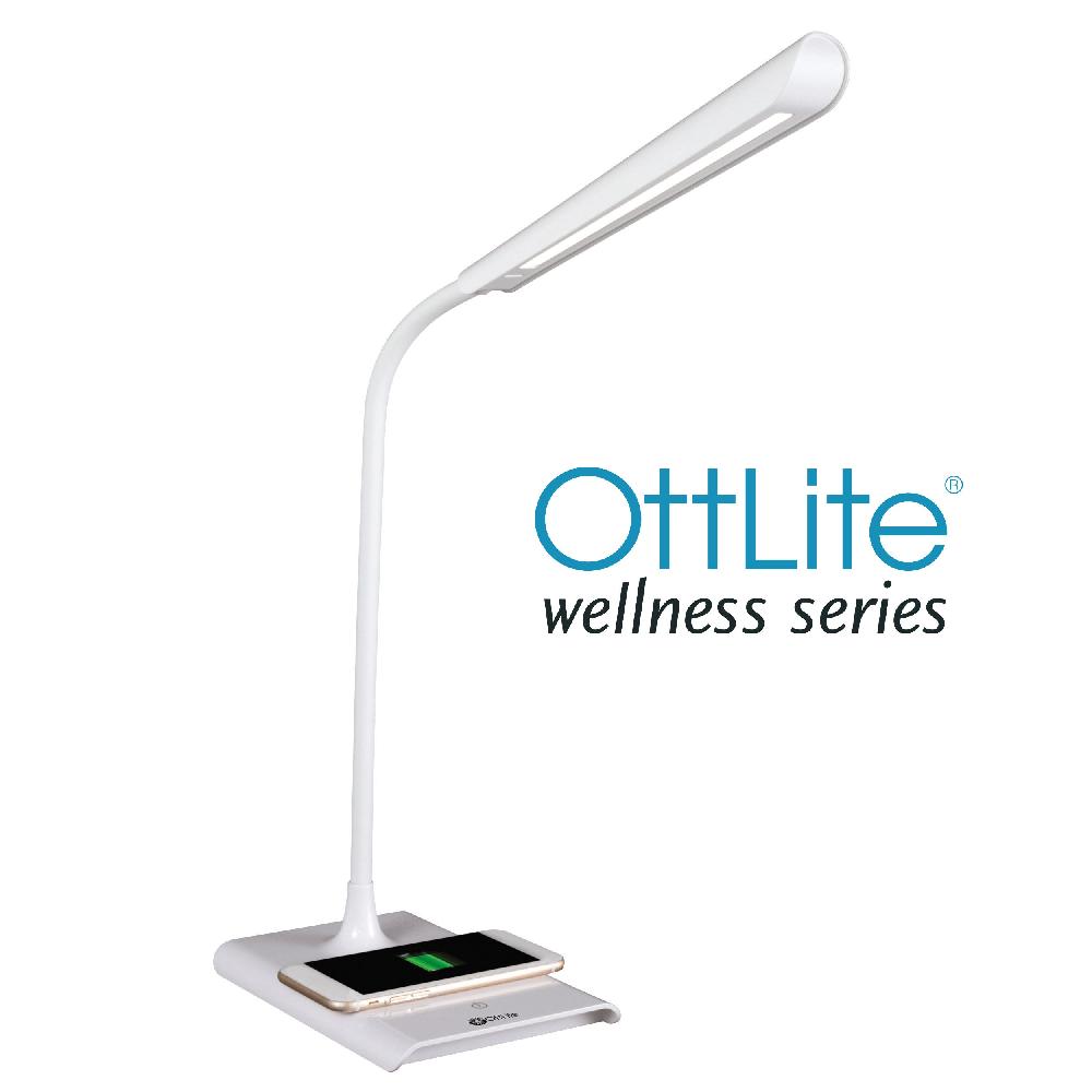 ottlite Power Up LED Desk Lamp with Wireless Charging
