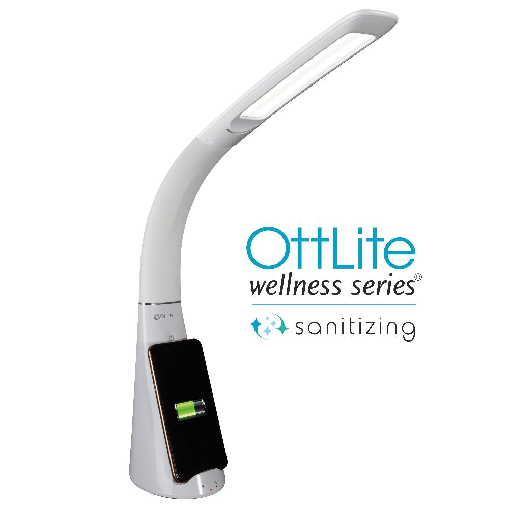 ottlite Purify LED Sanitizing Desk Lamp with Wireless Charging