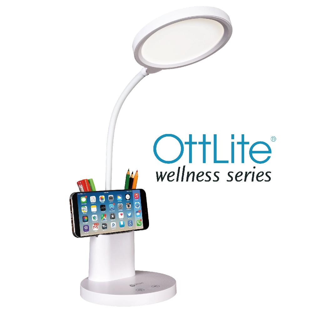 ottlite Rechargeable LED Desk Lamp with Phone Holder