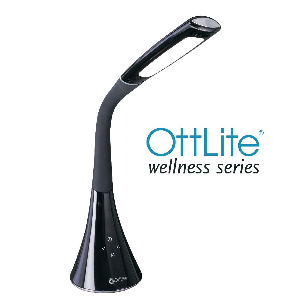 ottlite Swerve LED Desk Lamp with 3 Color Modes and USB