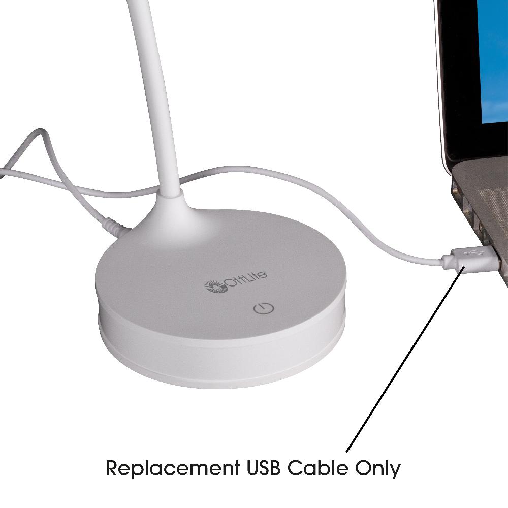 ottlite USB Power Cable for Rechargeable Desk Lamp with Lighted Mirror