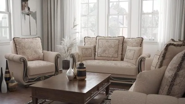 Ottomanson Americana Collection Linen Color Armchair