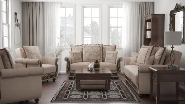 Ottomanson Americana Collection Linen Color Armchair