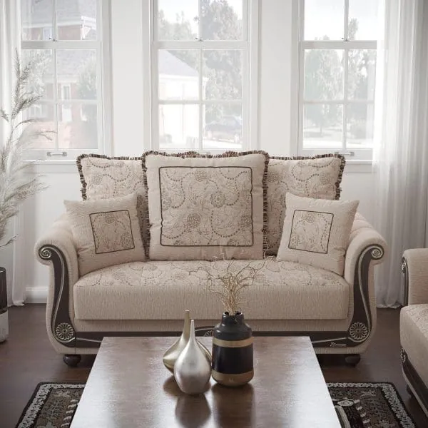 ottomanson Americana Collection Linen Color Loveseat