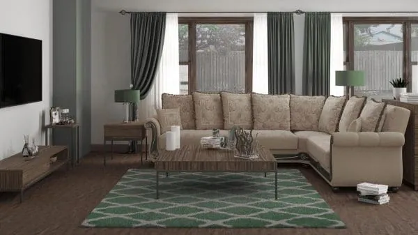 Ottomanson Americana Collection Linen Color Sectional