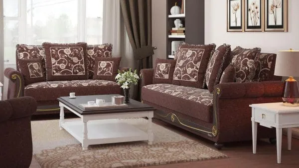 Ottomanson Americana Collection Royal Brown Loveseat
