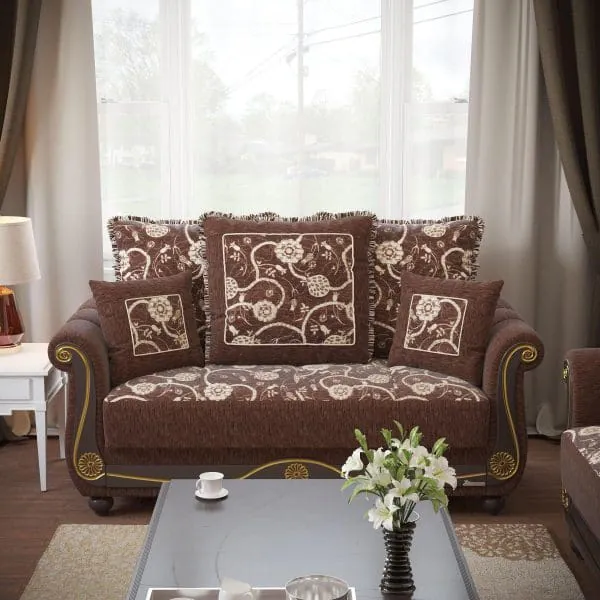 ottomanson Americana Collection Royal Brown Loveseat