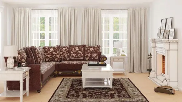 Ottomanson Americana Collection Royal Brown Sectional