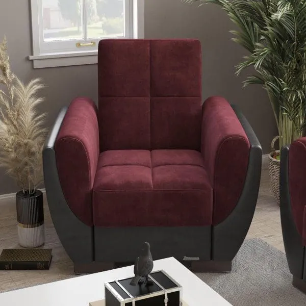 ottomanson Armada Air Collection Beaujolais/Black Armchair