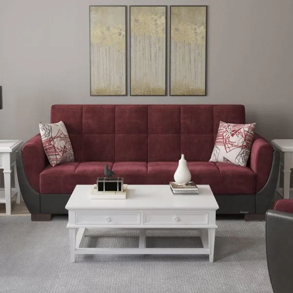 ottomanson Armada Air Collection Beaujolais/Black Sofabed
