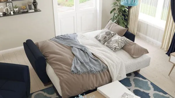 Ottomanson Armada Air Collection Black Blue Denim Chaise Lounge