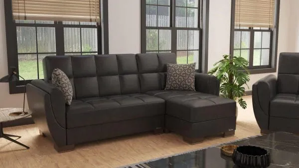 Ottomanson Armada Air Collection Black Chaise Lounge