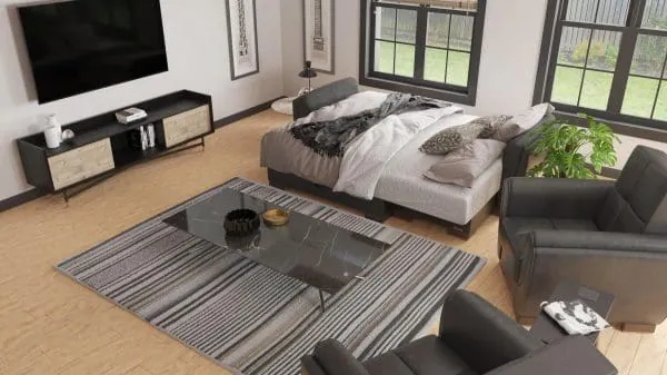 Ottomanson Armada Air Collection Black Chaise Lounge