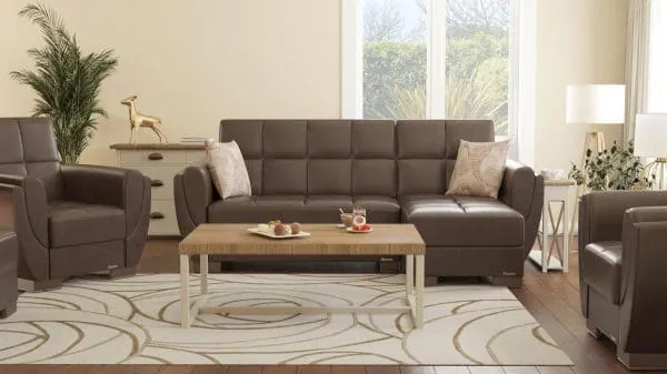 ottomanson Armada Air Collection Dark Brown Chaise Lounge