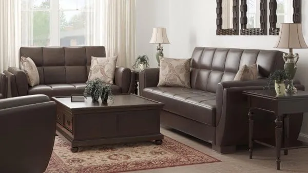 Ottomanson Armada Air Collection Dark Brown Loveseat