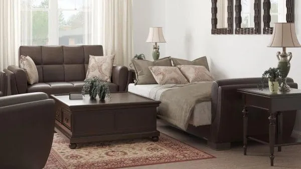 Ottomanson Armada Air Collection Dark Brown Loveseat