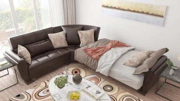 Ottomanson Armada Air Collection Dark Brown Sectional