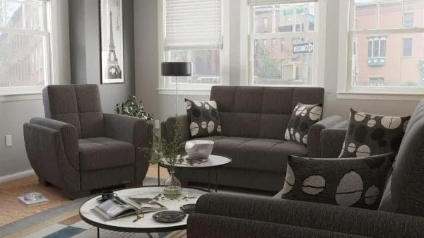 Ottomanson Armada Air Collection Dark Slate Gray Armchair