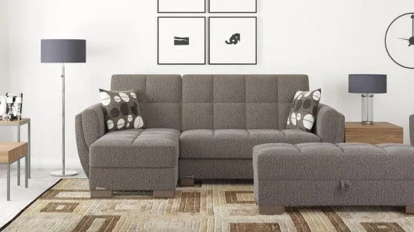 ottomanson Armada Air Collection Dark Slate Gray Chaise Lounge