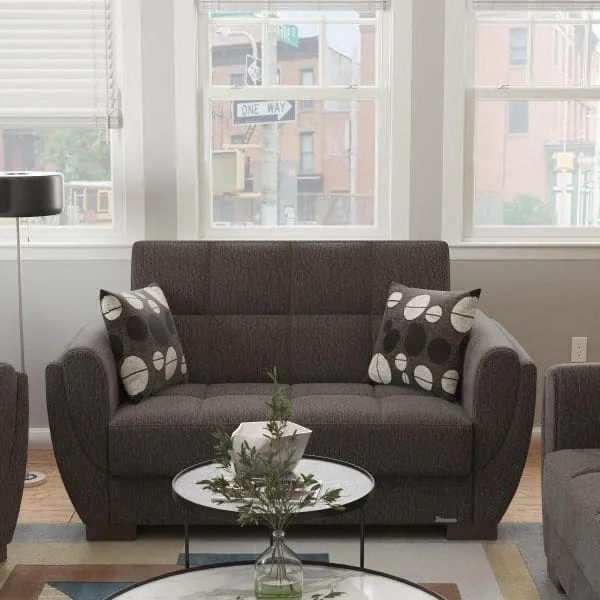 ottomanson Armada Air Collection Dark Slate Gray Loveseat