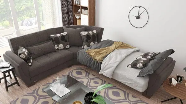 Ottomanson Armada Air Collection Dark Slate Gray Sectional