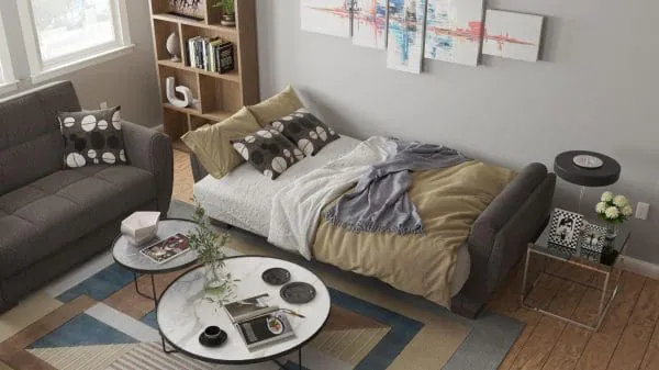 Ottomanson Armada Air Collection Dark Slate Gray Sofabed