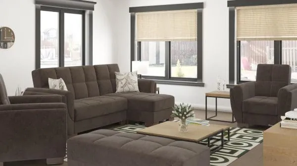 Ottomanson Armada Air Collection Friar Brown Chaise Lounge