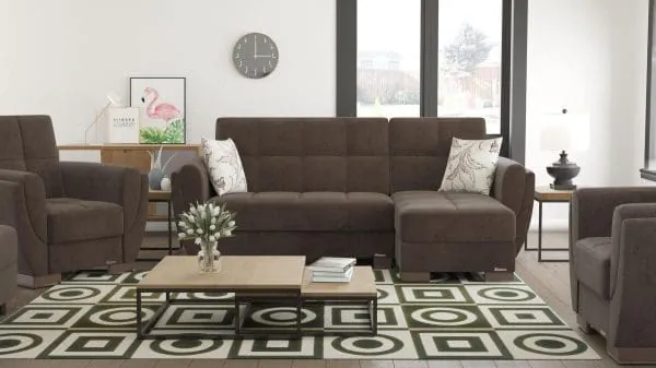 ottomanson Armada Air Collection Friar Brown Chaise Lounge