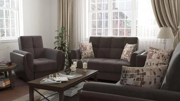 Ottomanson Armada Air Collection Friar Brown/Dark Brown Armchair