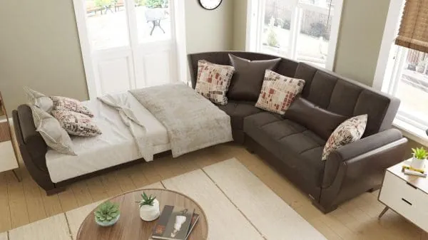 Ottomanson Armada Air Collection Friar Brown/Dark Brown Sectional